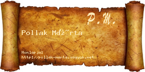 Pollak Márta névjegykártya